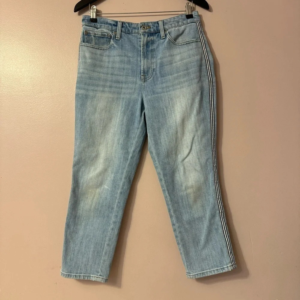 Talbots Modern Ankle Jeans With Ribbon  Tape Sea Glass Wash Size 6P